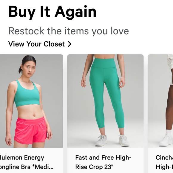 Lululemon Athletica Fast & Free High rise crop 23” perfect condition - Picture 5 of 12